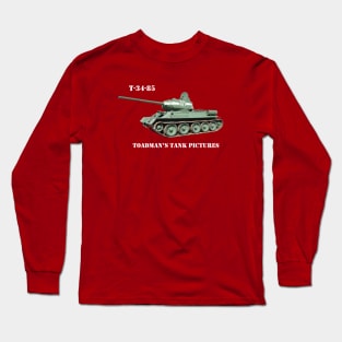 T-34-85 Medium Tank w/Toadman txt_wht Long Sleeve T-Shirt